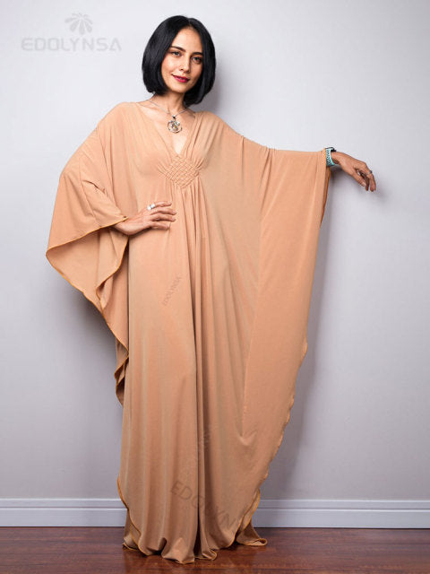 Radiant Batwing Sleeve Loose Maxi Dress