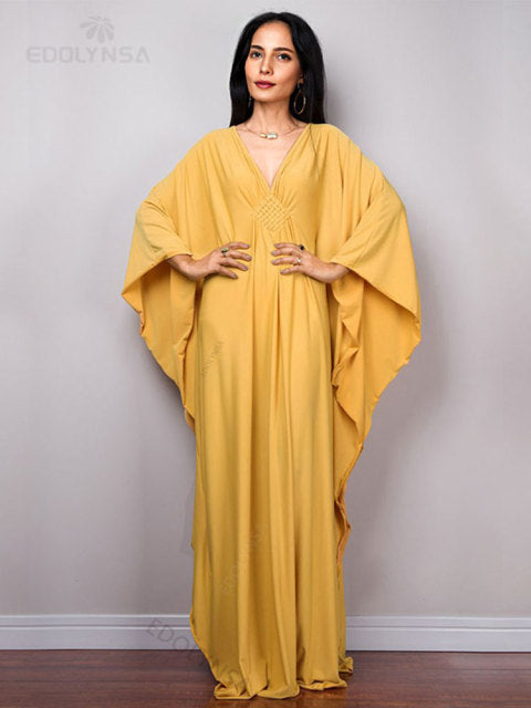 Radiant Batwing Sleeve Loose Maxi Dress