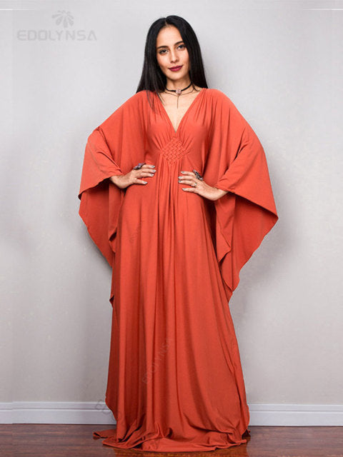 Radiant Batwing Sleeve Loose Maxi Dress