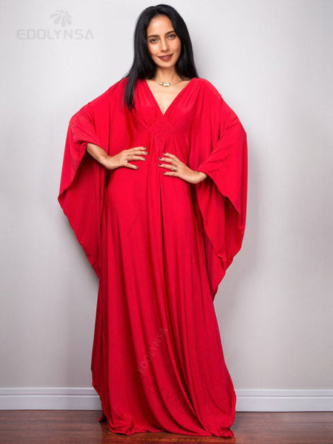 Radiant Batwing Sleeve Loose Maxi Dress