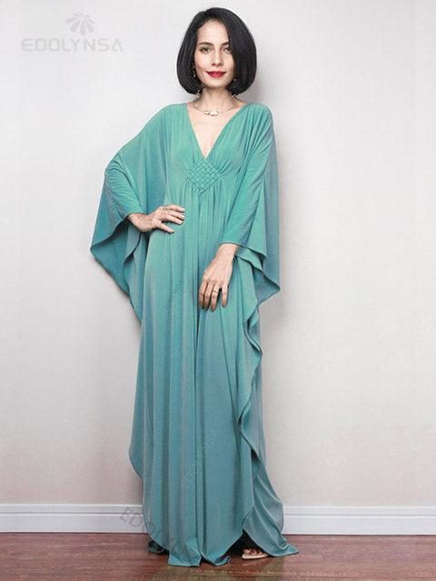 Radiant Batwing Sleeve Loose Maxi Dress