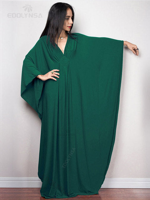 Radiant Batwing Sleeve Loose Maxi Dress