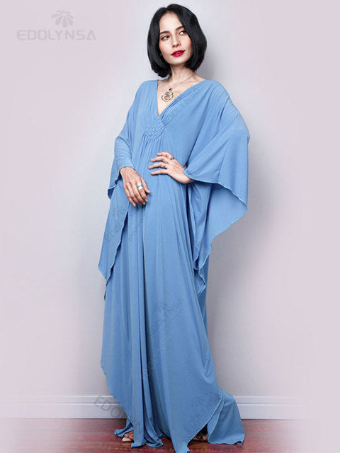 Radiant Batwing Sleeve Loose Maxi Dress