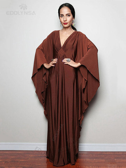 Radiant Batwing Sleeve Loose Maxi Dress