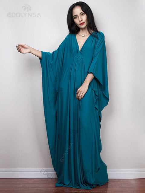 Radiant Batwing Sleeve Loose Maxi Dress