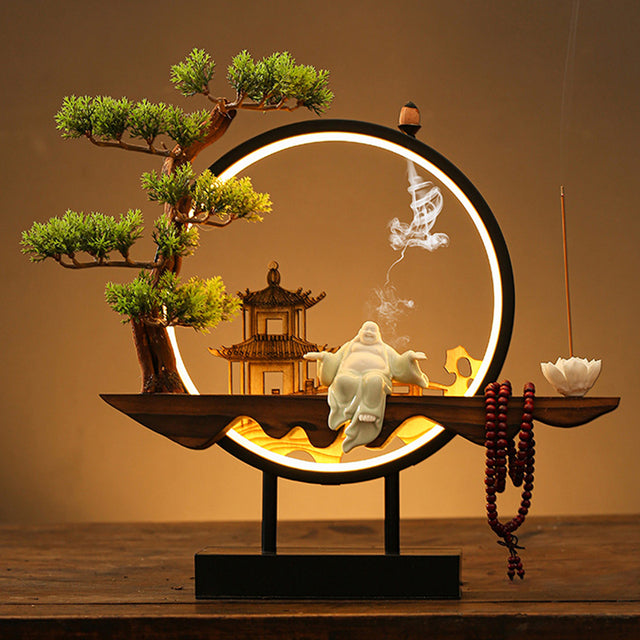 Peaceful Scene Backflow Incense Burner