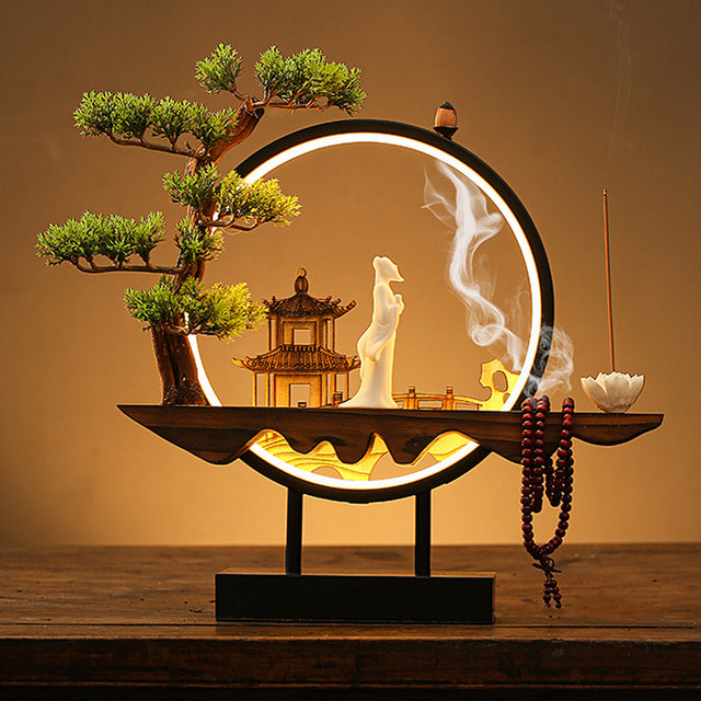 Peaceful Scene Backflow Incense Burner