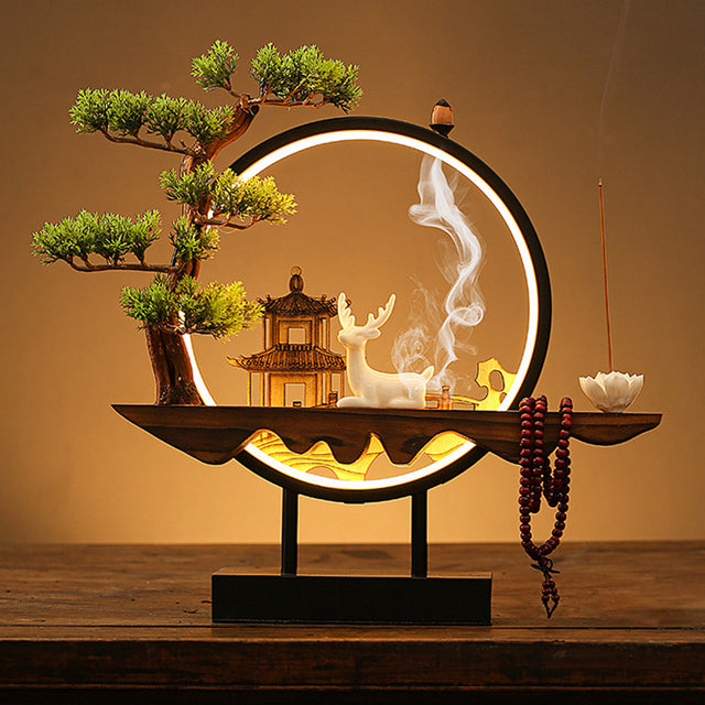 Peaceful Scene Backflow Incense Burner