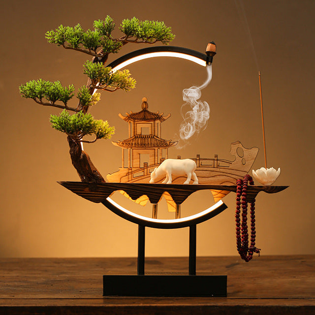 Peaceful Scene Backflow Incense Burner