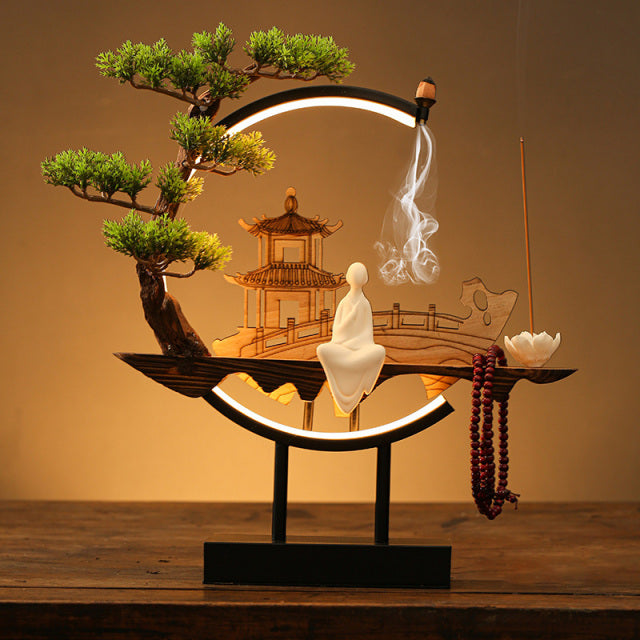 Peaceful Scene Backflow Incense Burner