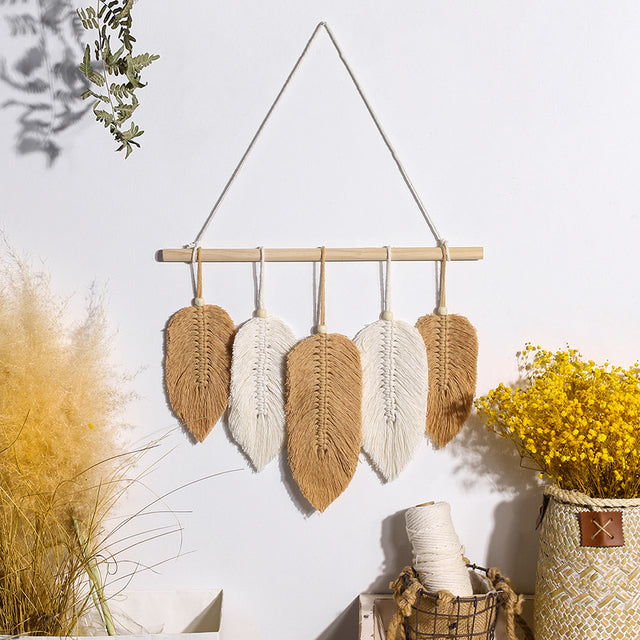 Leaf Macrame Wall Hang Decor