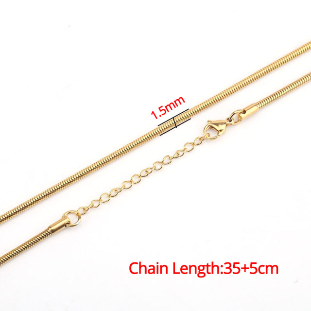 Herringbone Choker Snake Chain