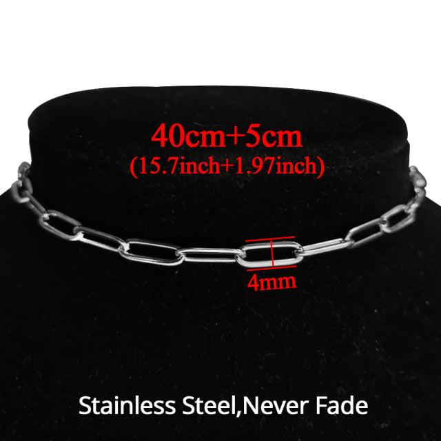 Herringbone Choker Snake Chain