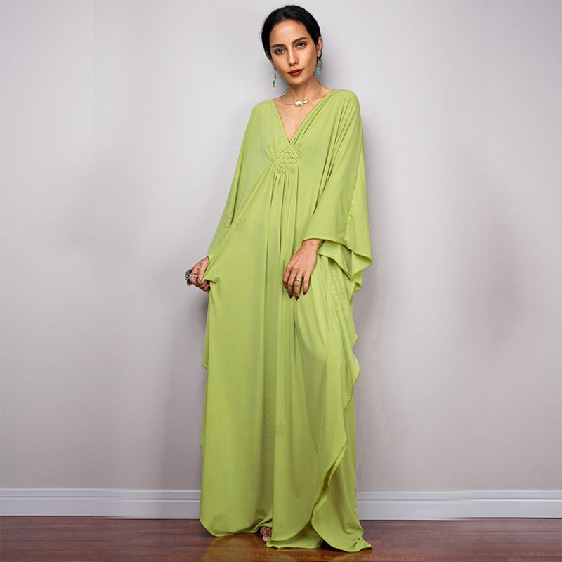 Radiant Batwing Sleeve Loose Maxi Dress