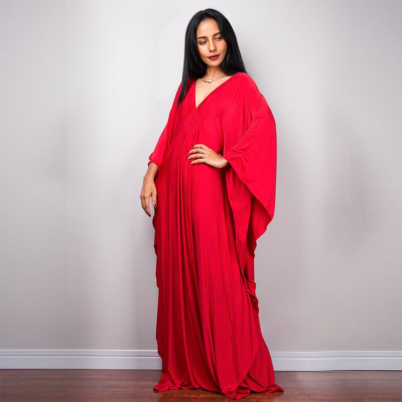 Radiant Batwing Sleeve Loose Maxi Dress