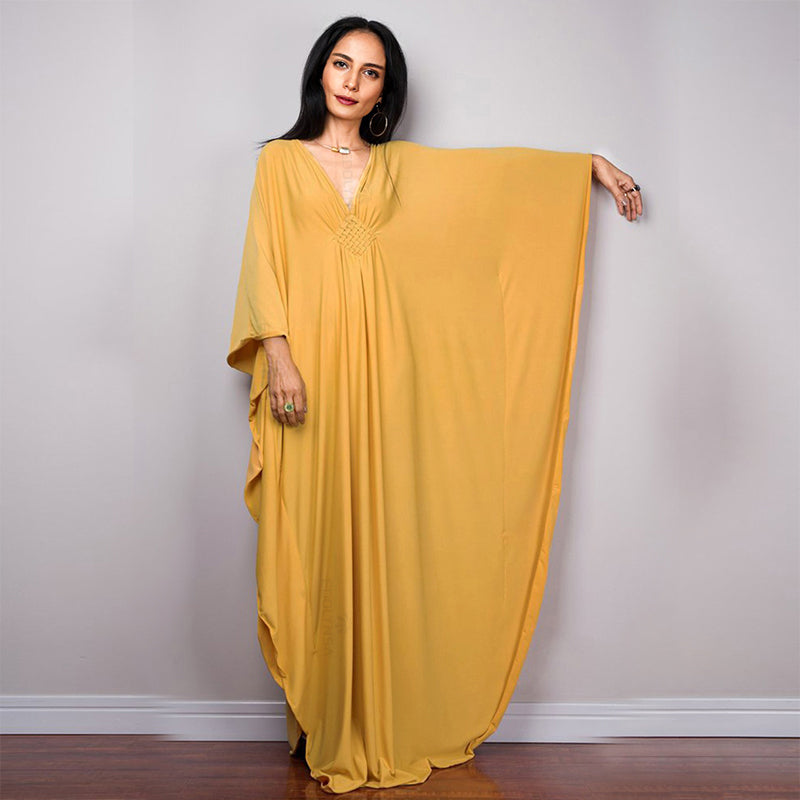 Radiant Batwing Sleeve Loose Maxi Dress