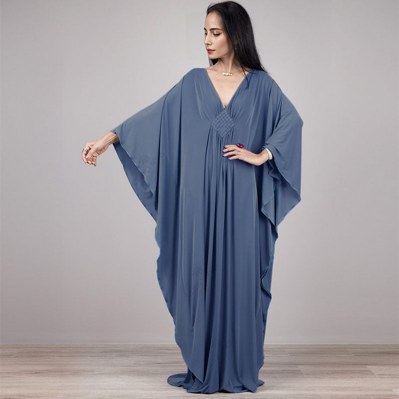 Radiant Batwing Sleeve Loose Maxi Dress