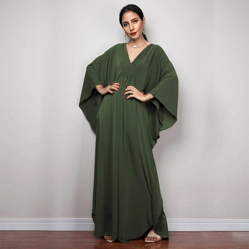 Radiant Batwing Sleeve Loose Maxi Dress