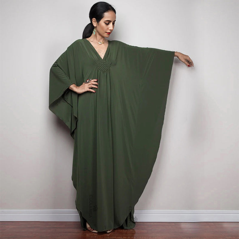 Radiant Batwing Sleeve Loose Maxi Dress