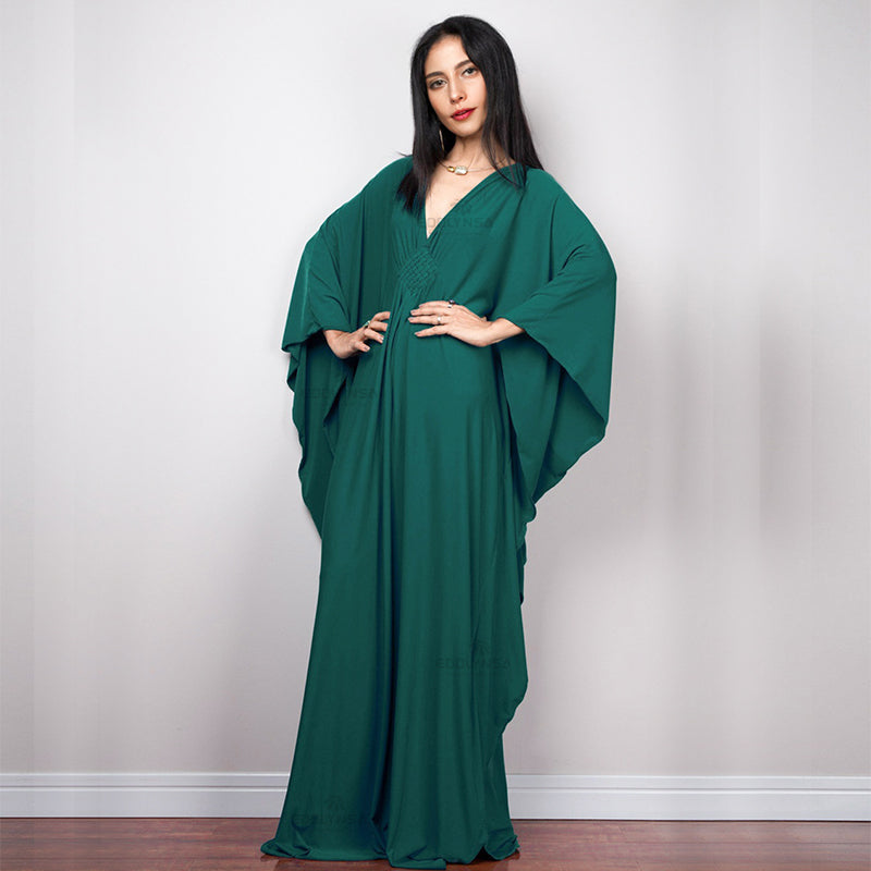 Radiant Batwing Sleeve Loose Maxi Dress