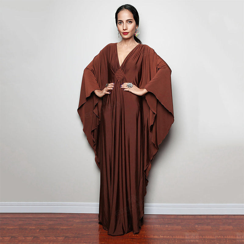 Radiant Batwing Sleeve Loose Maxi Dress