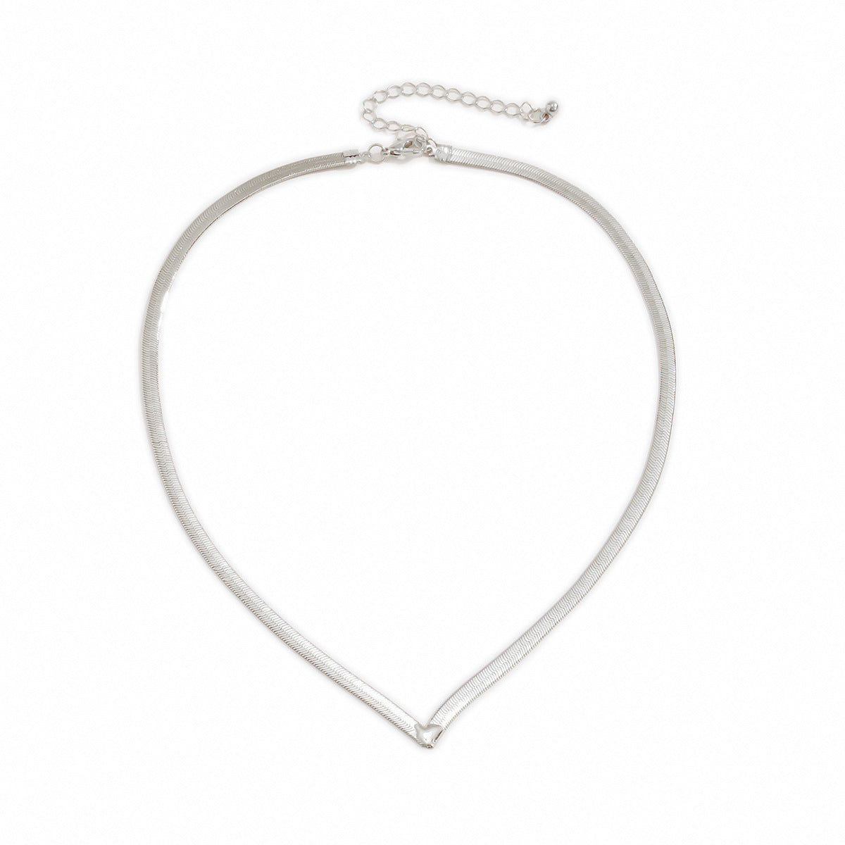 Lucia Herringbone Gold or Silver Elegant Necklace