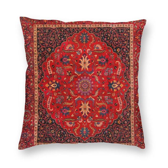 Turkish Antique Tabriz Persian Rug Pillow Cover