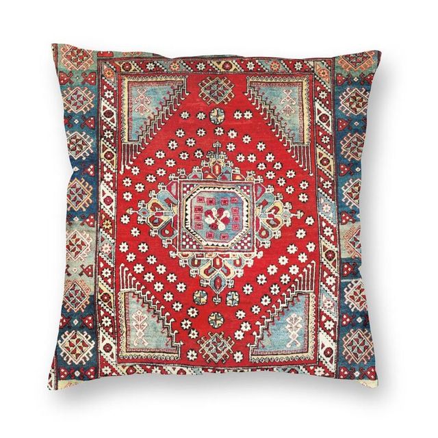 Turkish Antique Tabriz Persian Rug Pillow Cover