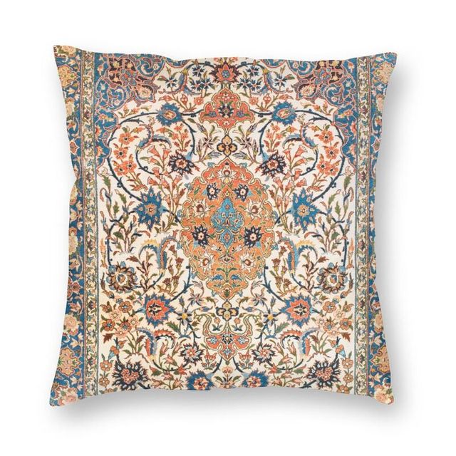 Turkish Antique Tabriz Persian Rug Pillow Cover