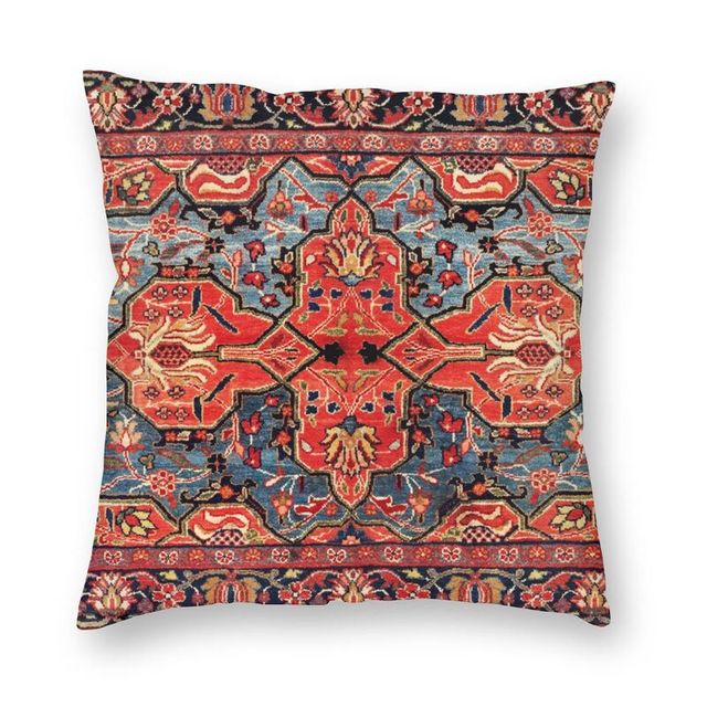 Turkish Antique Tabriz Persian Rug Pillow Cover