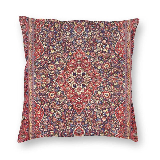 Turkish Antique Tabriz Persian Rug Pillow Cover