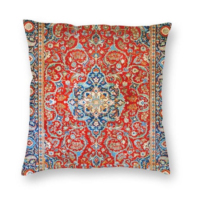 Turkish Antique Tabriz Persian Rug Pillow Cover