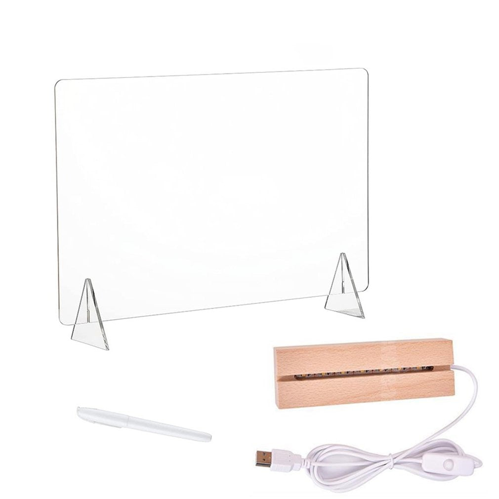 USB Acrylic Daily Moments Message Board With Wood Stand