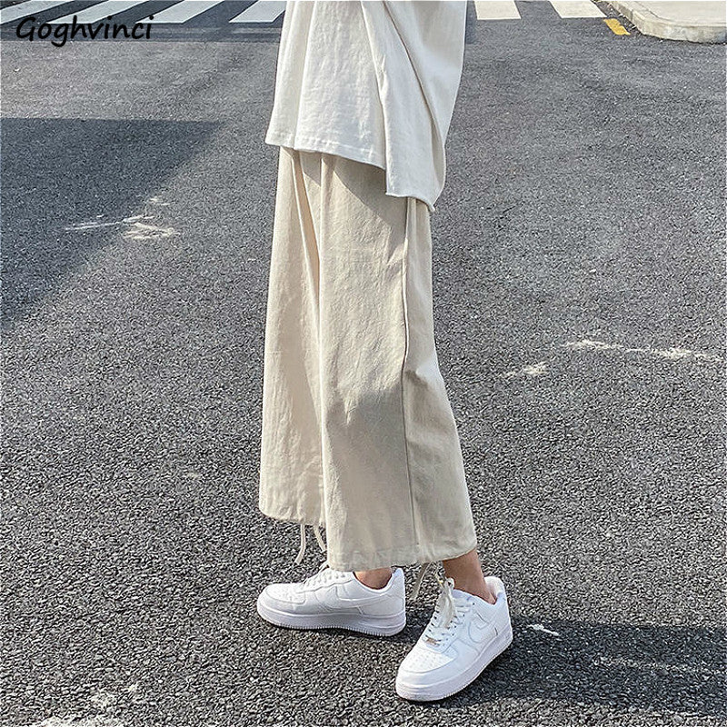 Harajuku Street Ankle-length Drawstring Bottom Cropped Pant