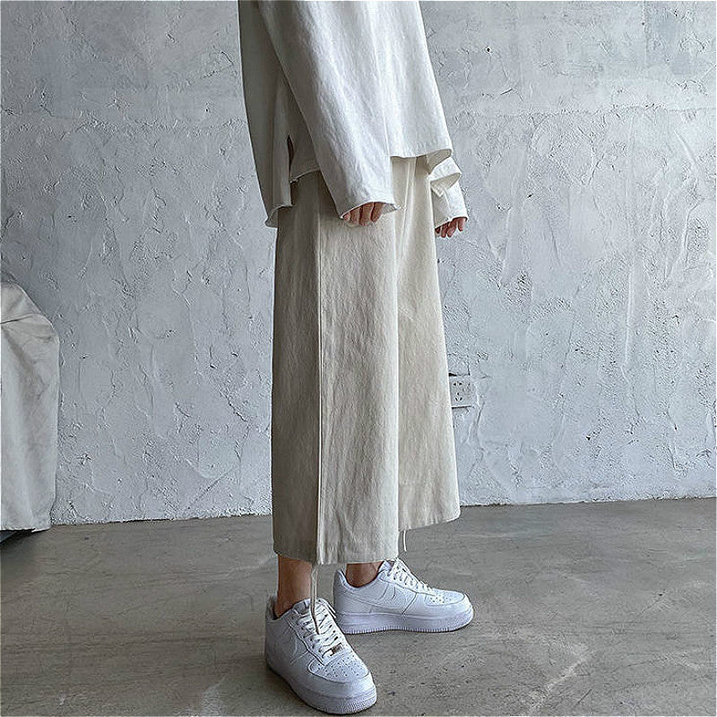 Harajuku Street Ankle-length Drawstring Bottom Cropped Pant