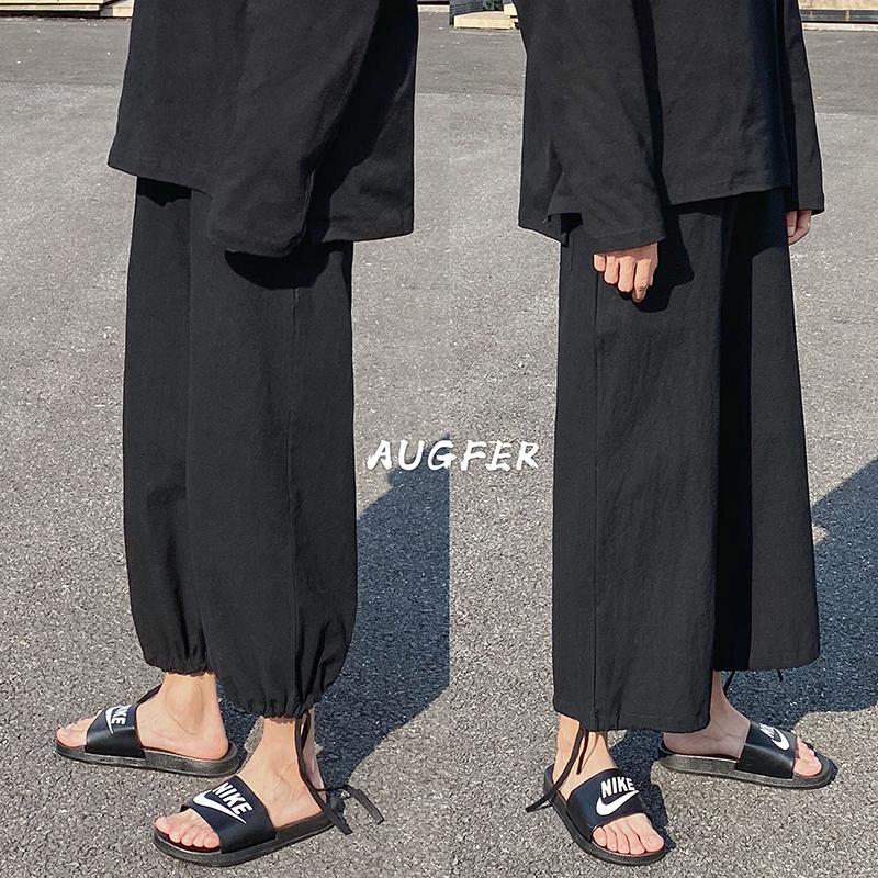 Harajuku Street Ankle-length Drawstring Bottom Cropped Pant