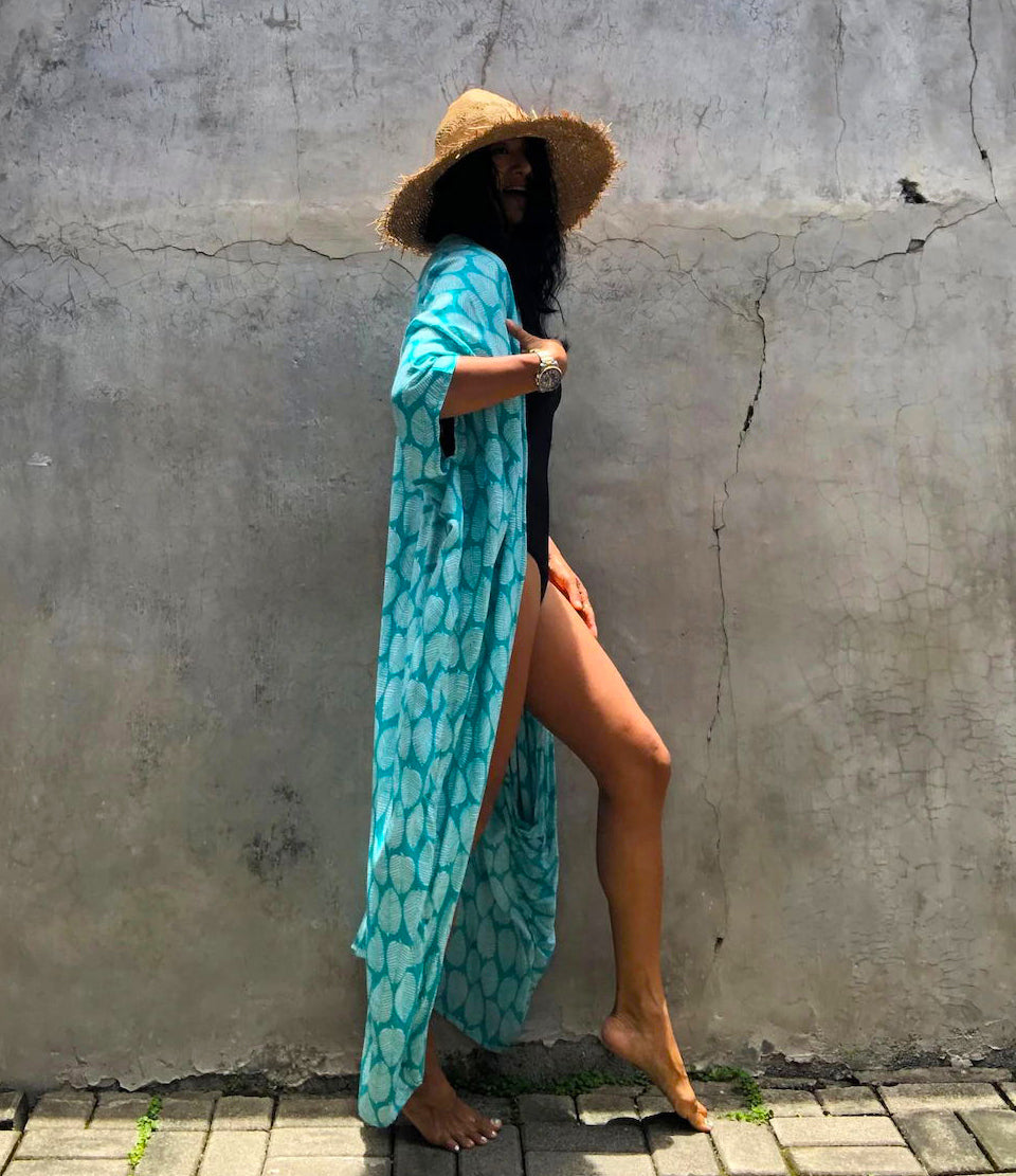 Tulum Embroidery Kaftan Beach Tunic Cover Up