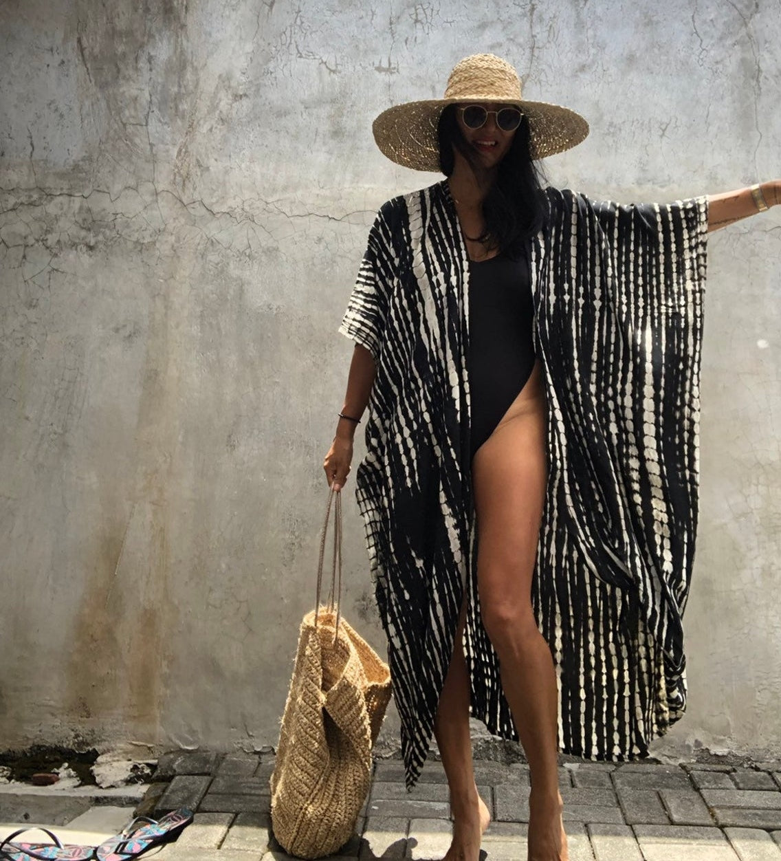 Tulum Embroidery Kaftan Beach Tunic Cover Up