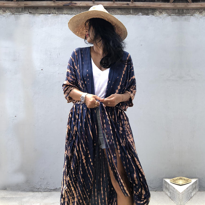 Tulum Embroidery Kaftan Beach Tunic Cover Up