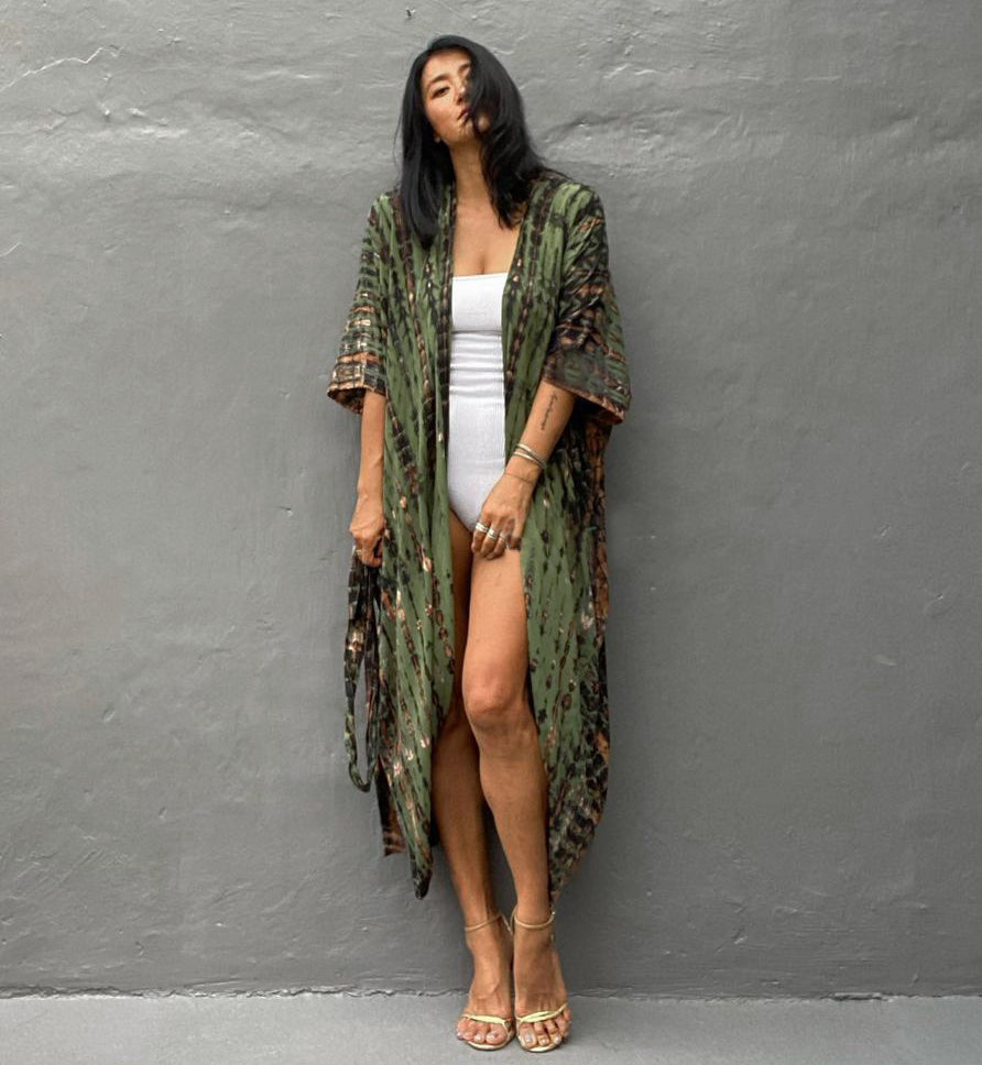 Tulum Embroidery Kaftan Beach Tunic Cover Up