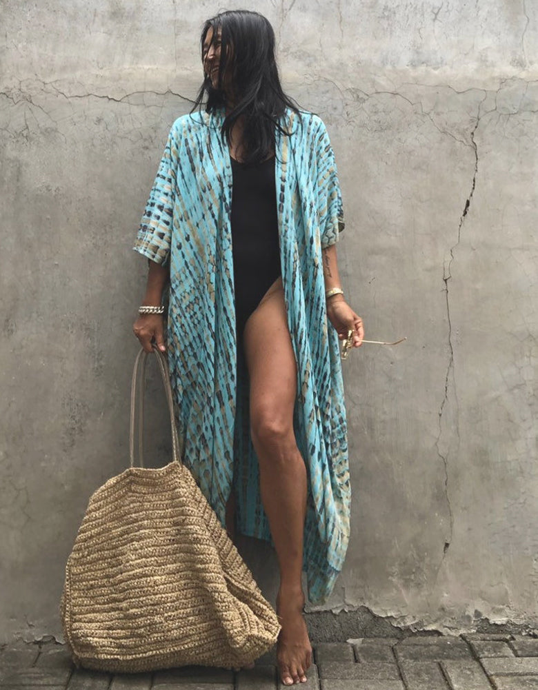 Tulum Embroidery Kaftan Beach Tunic Cover Up