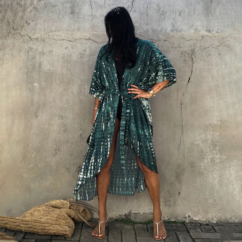 Tulum Embroidery Kaftan Beach Tunic Cover Up