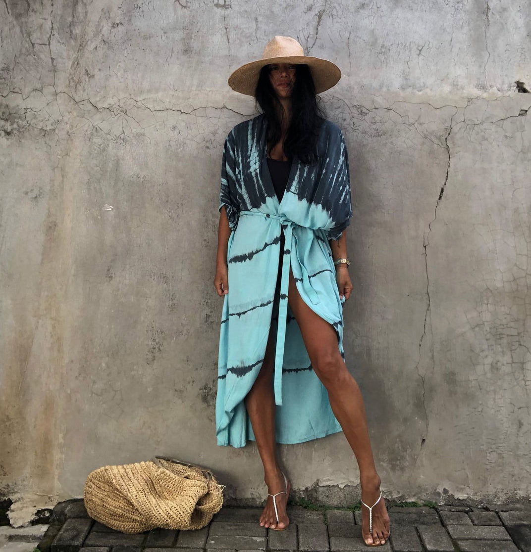 Tulum Embroidery Kaftan Beach Tunic Cover Up